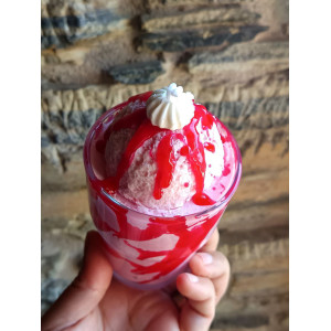 Vela Sorbete de Fresa artesanal | Cera de soja natural