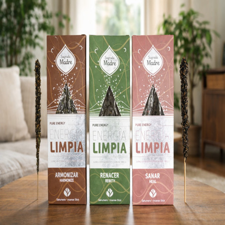 Inciensos energía sagrada madre con varios aromas disponibles.