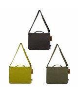 Bolsa para portátil de algodón canvas con correa ajustable para trabajo, estudios y uso diario.
