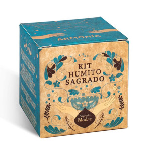 Kit de humitos Sagrada Madre con mezclas de sahumerio natural para limpieza y armonización energética del espacio.