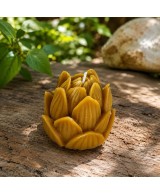 Vela Flor de Loto de Cera de Abeja Natural 5x6 cm