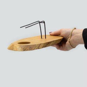 Soportes para sahumerios de madera de suar