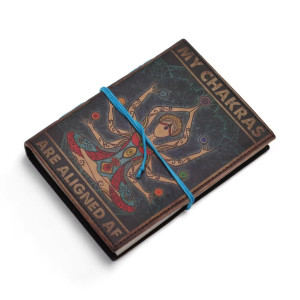 Cuaderno de cuero chakras en equilibrio