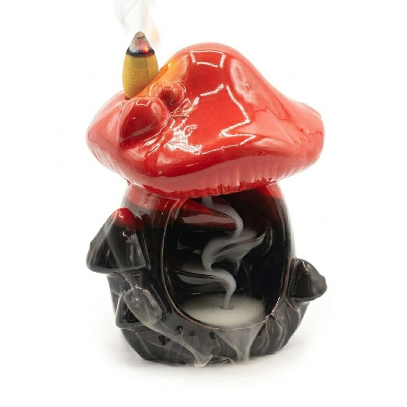 Quemador reflujo seta incienso decorativo