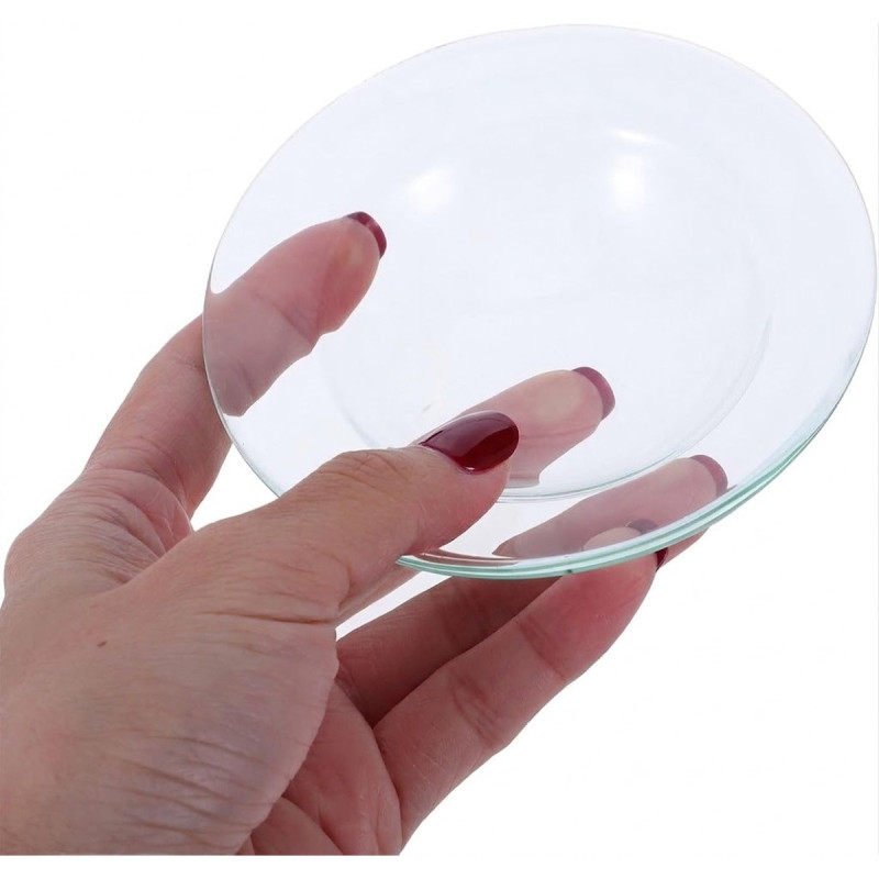 Plato de cristal transparente para quemador de aceite usado en aromaterapia