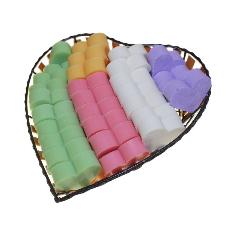 Jabones en forma de corazones para limpieza de manos y uso corporal diario.