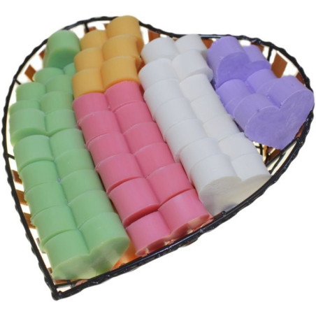 Jabones en forma de corazones para limpieza de manos y uso corporal diario.