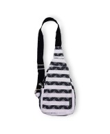 Bolso bandolera jacquard artesanal con bolsillo frontal
