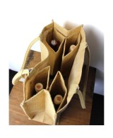 Compartimiento interior de la bolsa de yute ecológica.