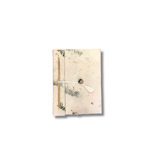 Cuaderno artesanal Lokta con flores prensadas
