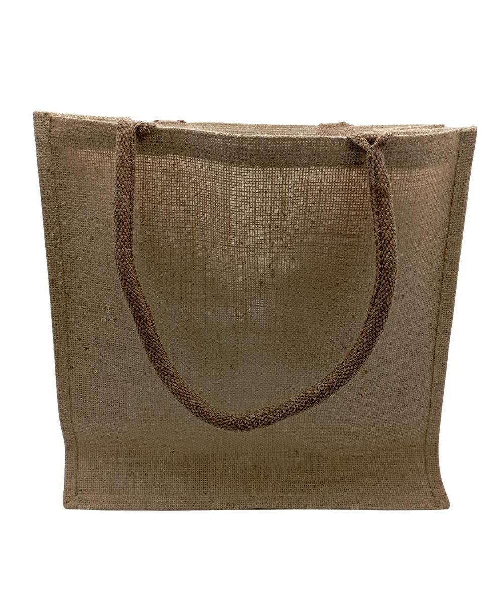 Asas resistentes para poder transportar las botellas en la bolsa de yute.