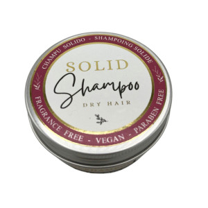 Champú sólido artesanal en lata con diferentes opciones para cabello normal graso y seco.