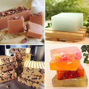 Juego cortador jabón madera cuchilla recta y ondulada