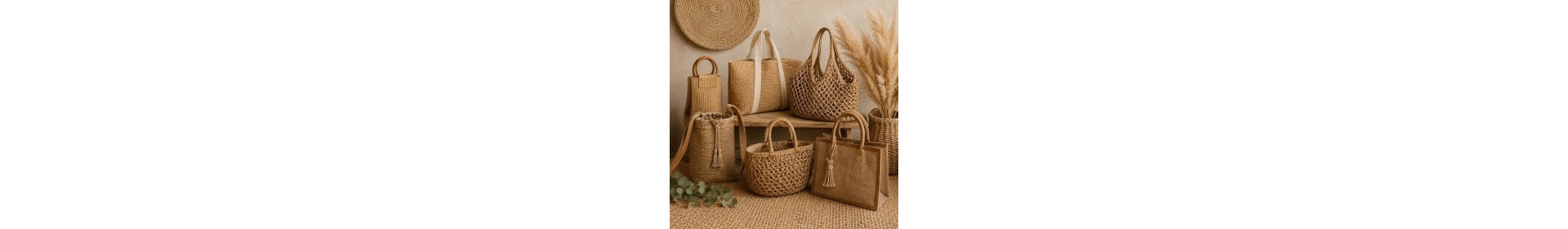 Cestas y bolsos naturales artesanales