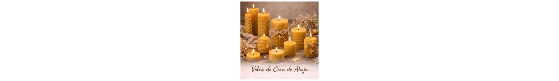 Velas de Cera de Abeja Naturales y Artesanales