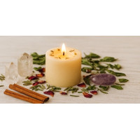 Velas Energéticas con Cristales y Hierbas Naturales | Jessimistica