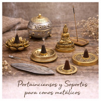 Portainciensos metálicos y soportes para conos