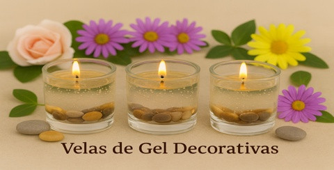 Velas de Gel Decorativas